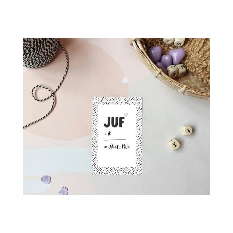 minikaartje juf dikke mik