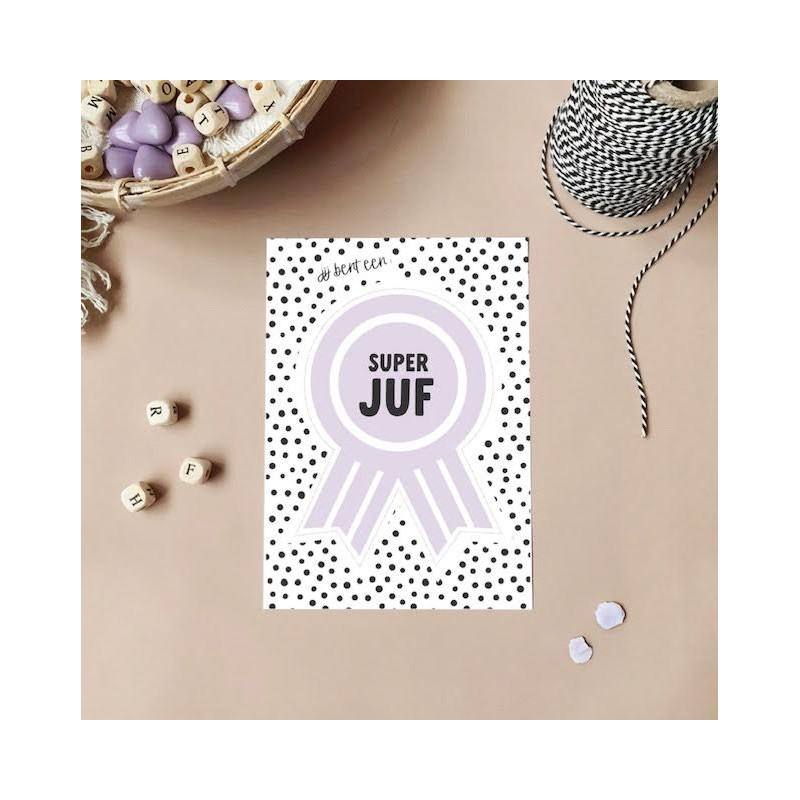 kaart superjuf lila