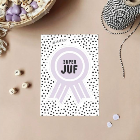 kaart superjuf lila