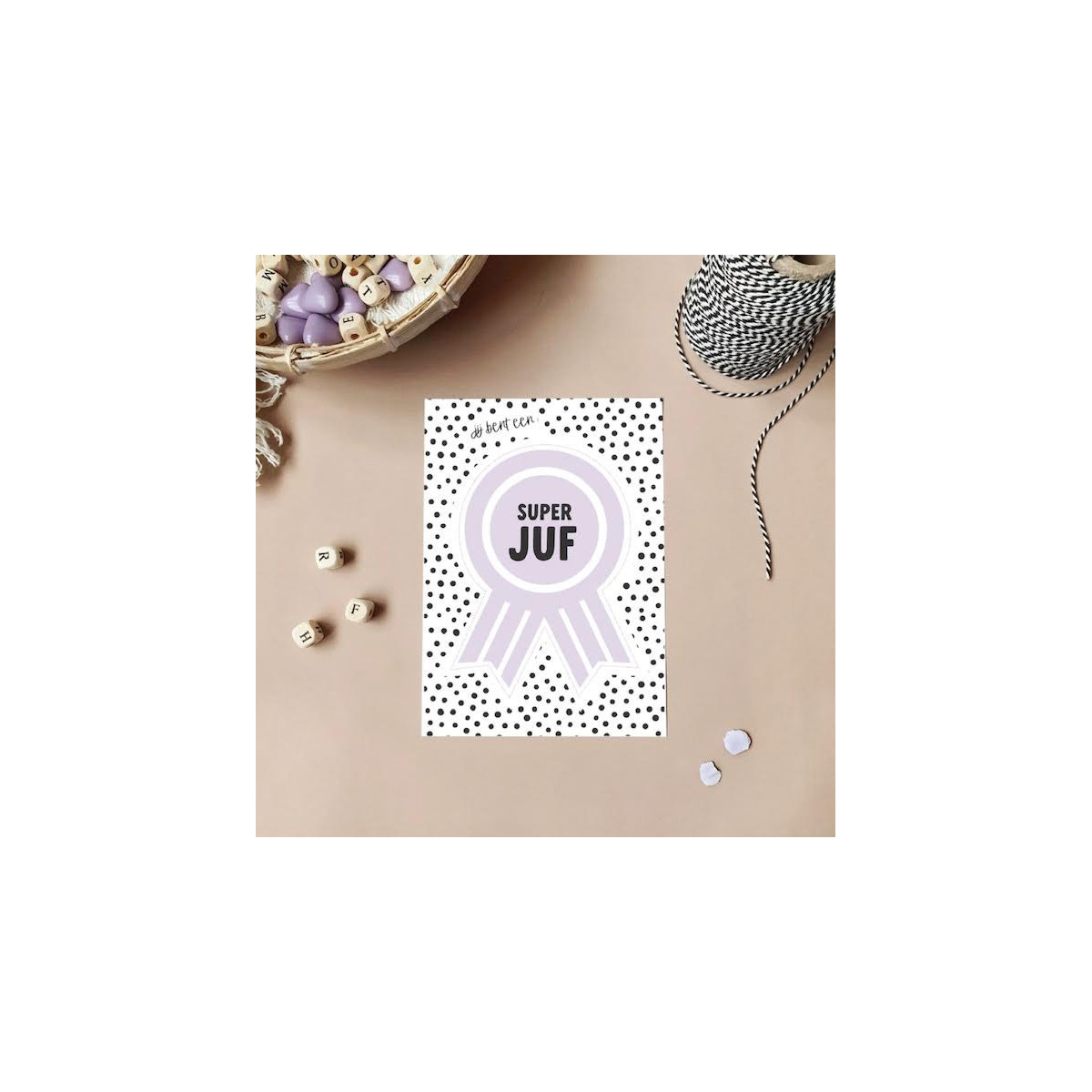 kaart superjuf lila