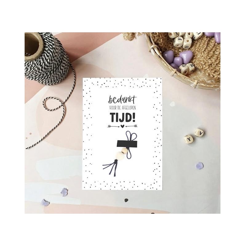 kaart gelukspoppetje afgelopen tijd