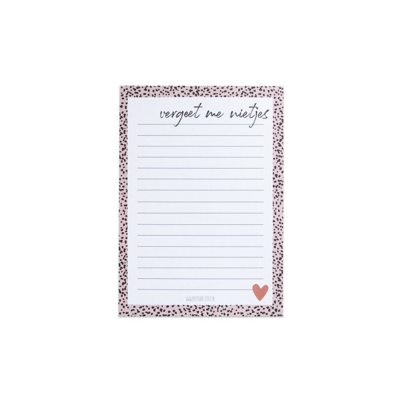 notitieblok vergeet me nietjes