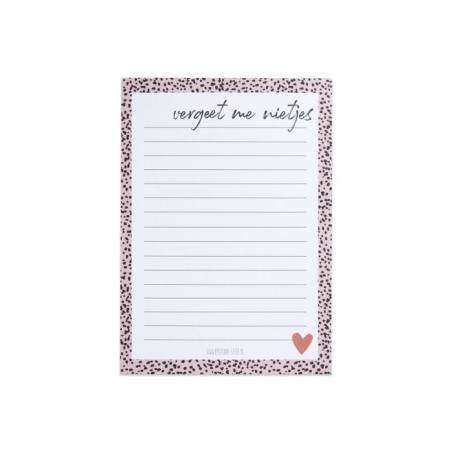 notitieblok vergeet me nietjes