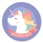 hieperdepiep hoera unicorn sticker