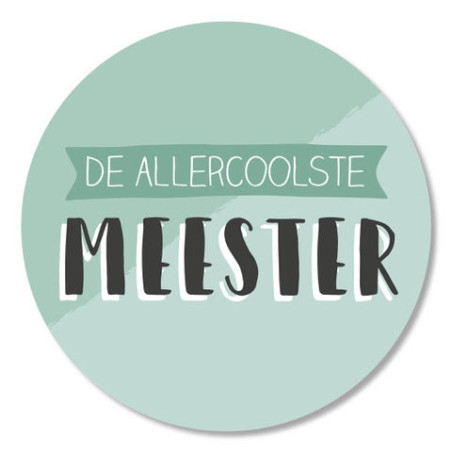 sticker allercoolste meester