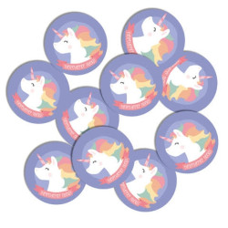 hieperdepiep hoera unicorn sticker