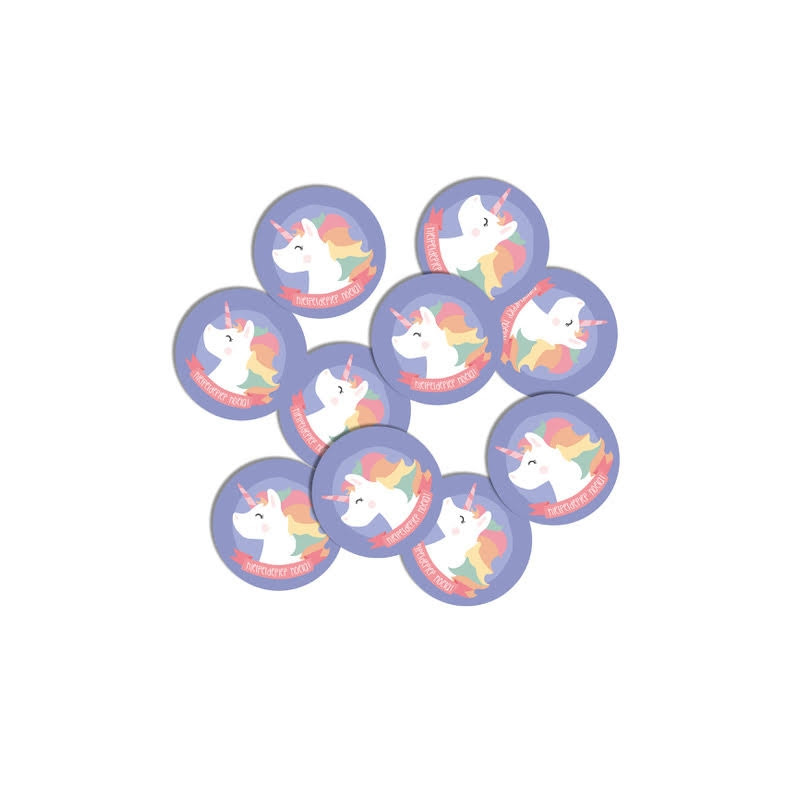 hieperdepiep hoera unicorn sticker