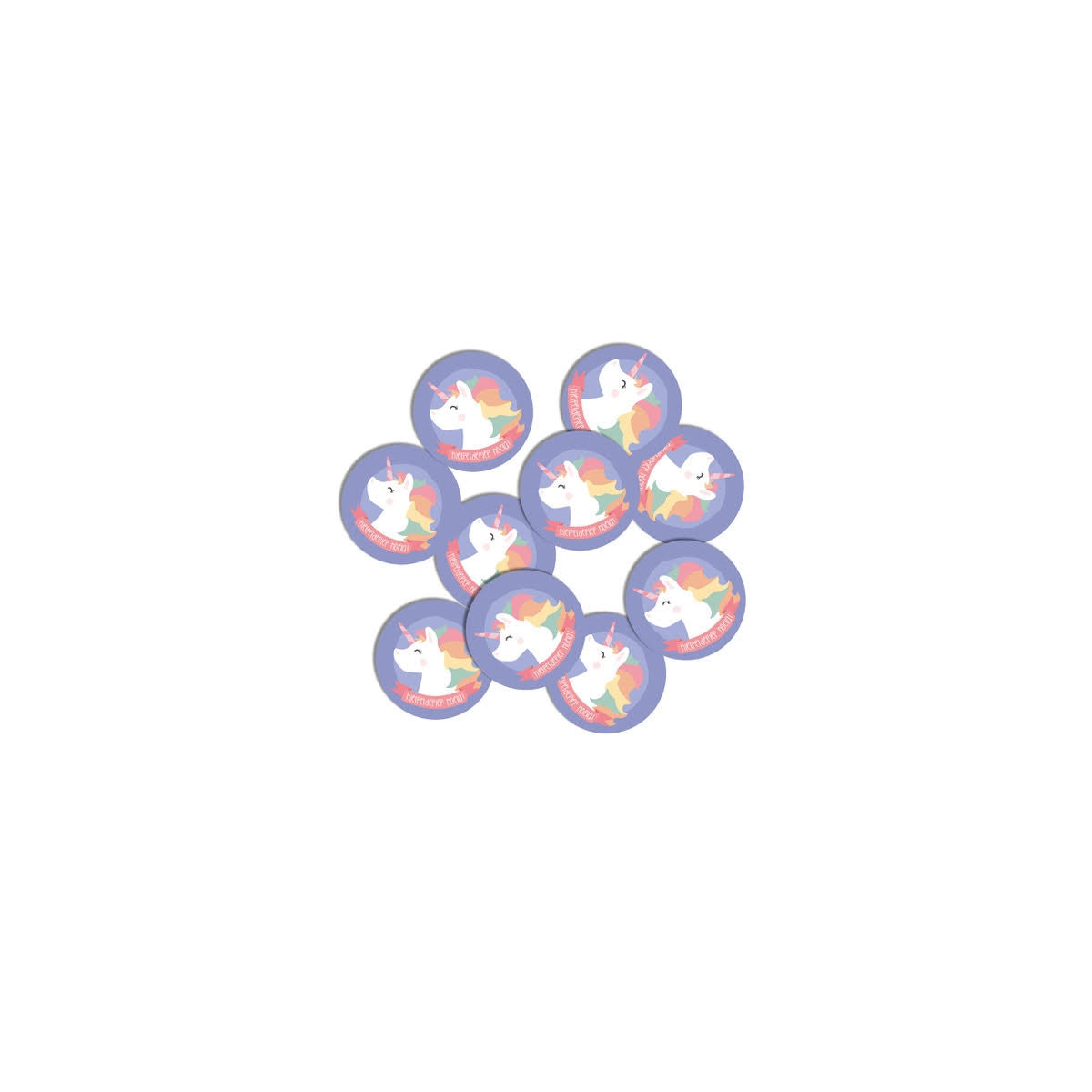 hieperdepiep hoera unicorn sticker