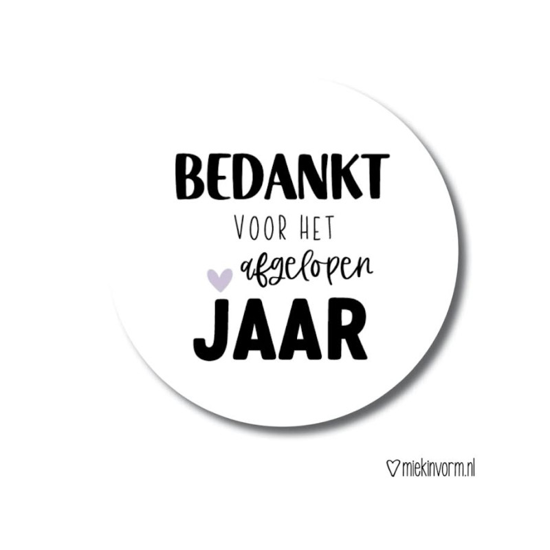 sticker afgelopen jaar