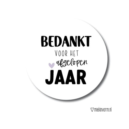 sticker afgelopen jaar