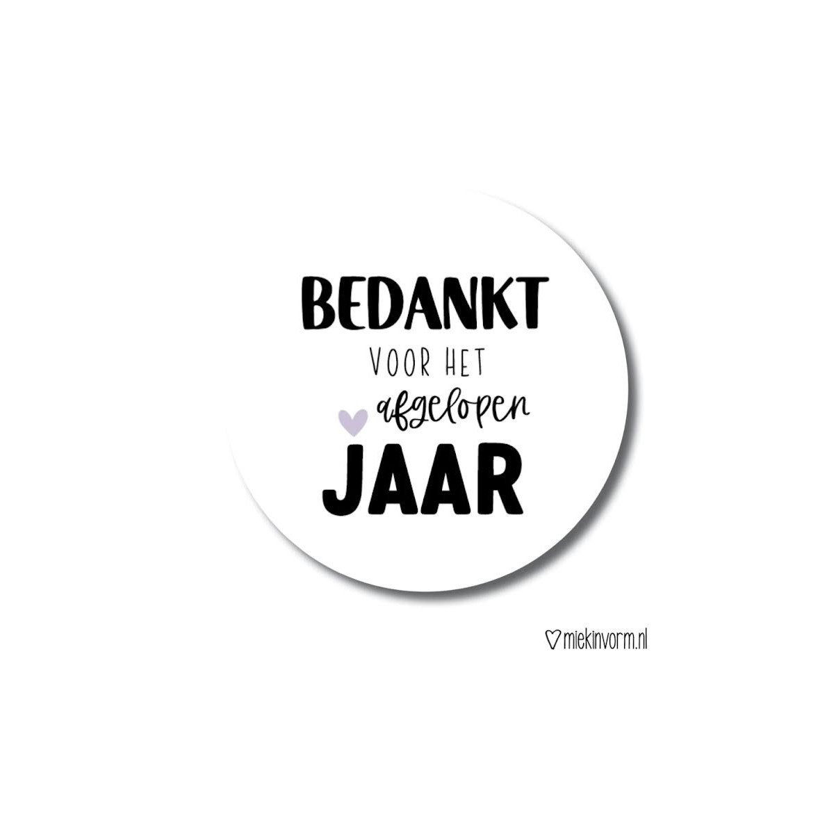 sticker afgelopen jaar