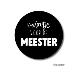 sticker kadootje meester zwart