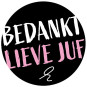 sticker bedankt lieve juf krul