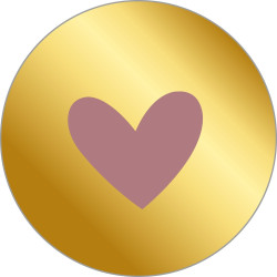 sticker goud nude hartje