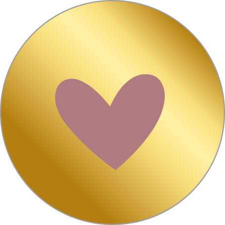 sticker goud nude hartje