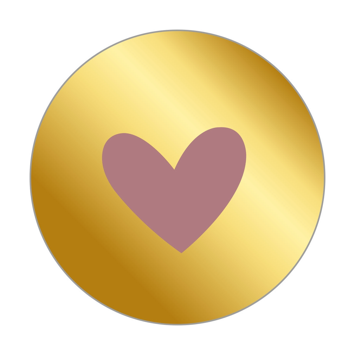 sticker goud nude hartje