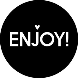 sticker enjoy zwart