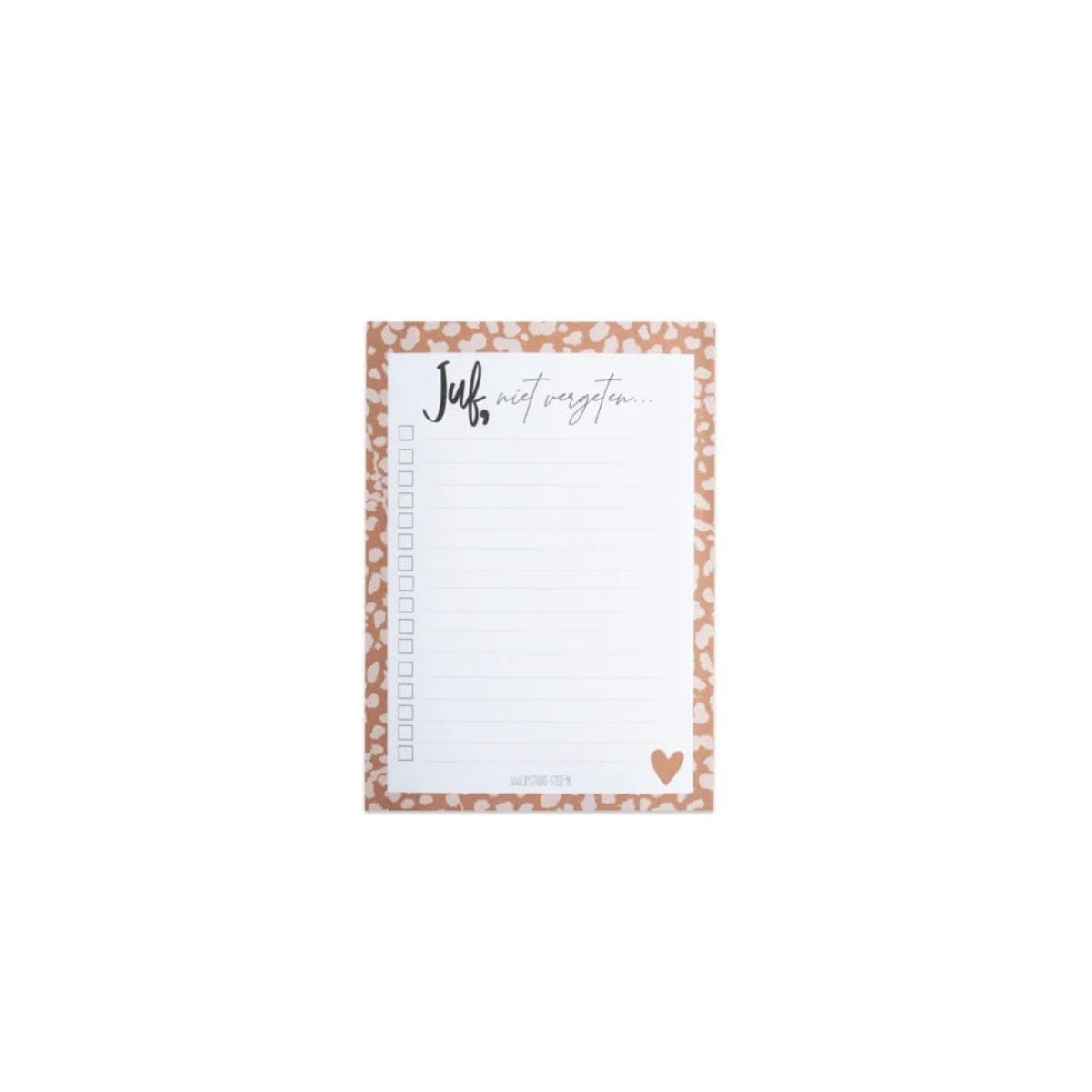 notitieblok juf niet vergeten