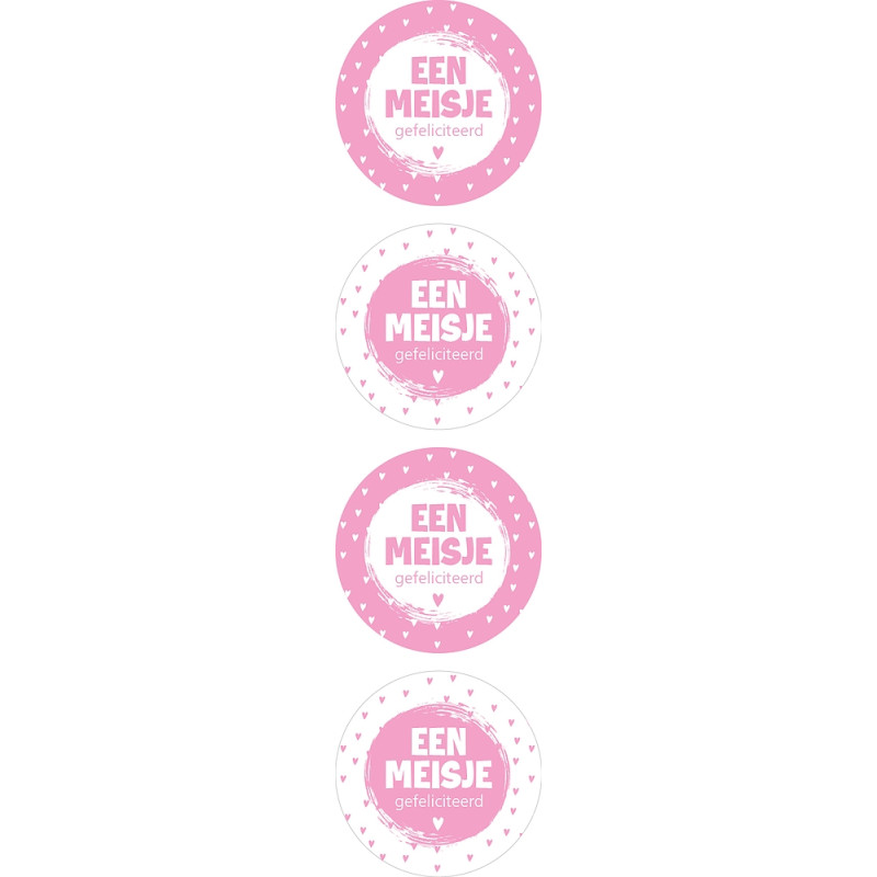 stickermix meisje gefeliciteerd