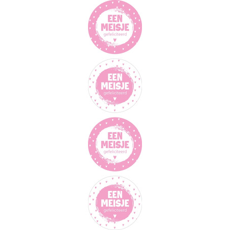 stickermix meisje gefeliciteerd