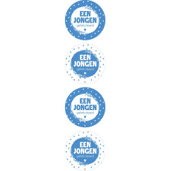 sticker jongen gefeliciteerd