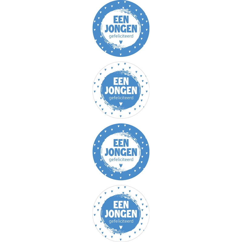 sticker jongen gefeliciteerd