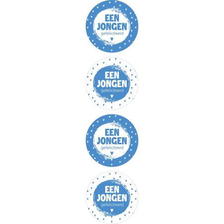 sticker jongen gefeliciteerd