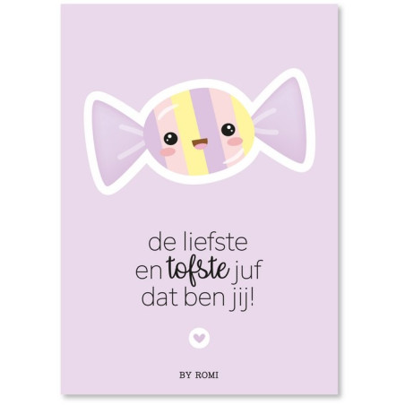 kaart liefste tofste juf