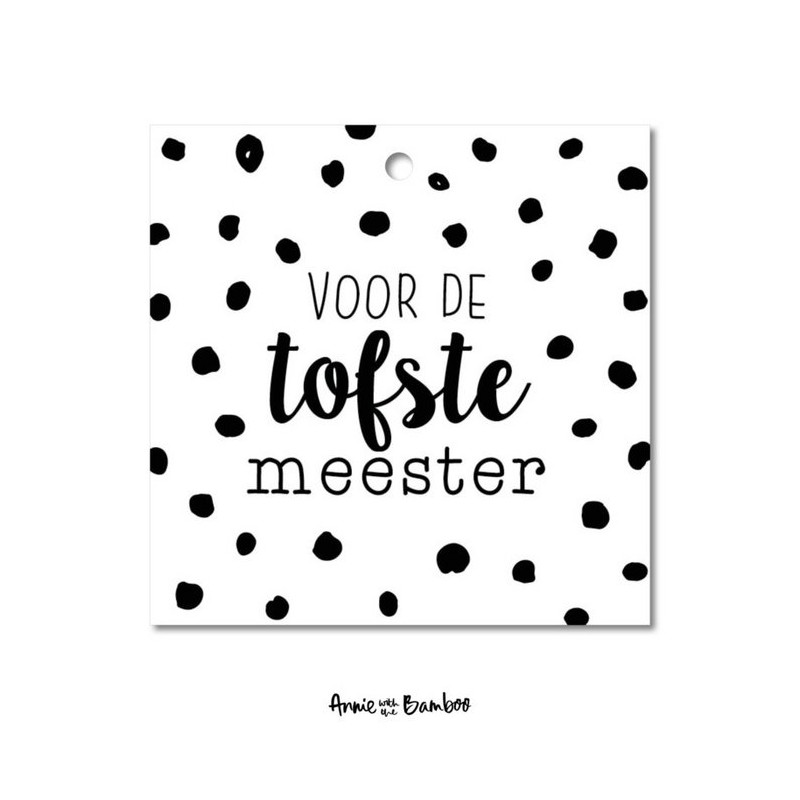 tofste meester kadolabel