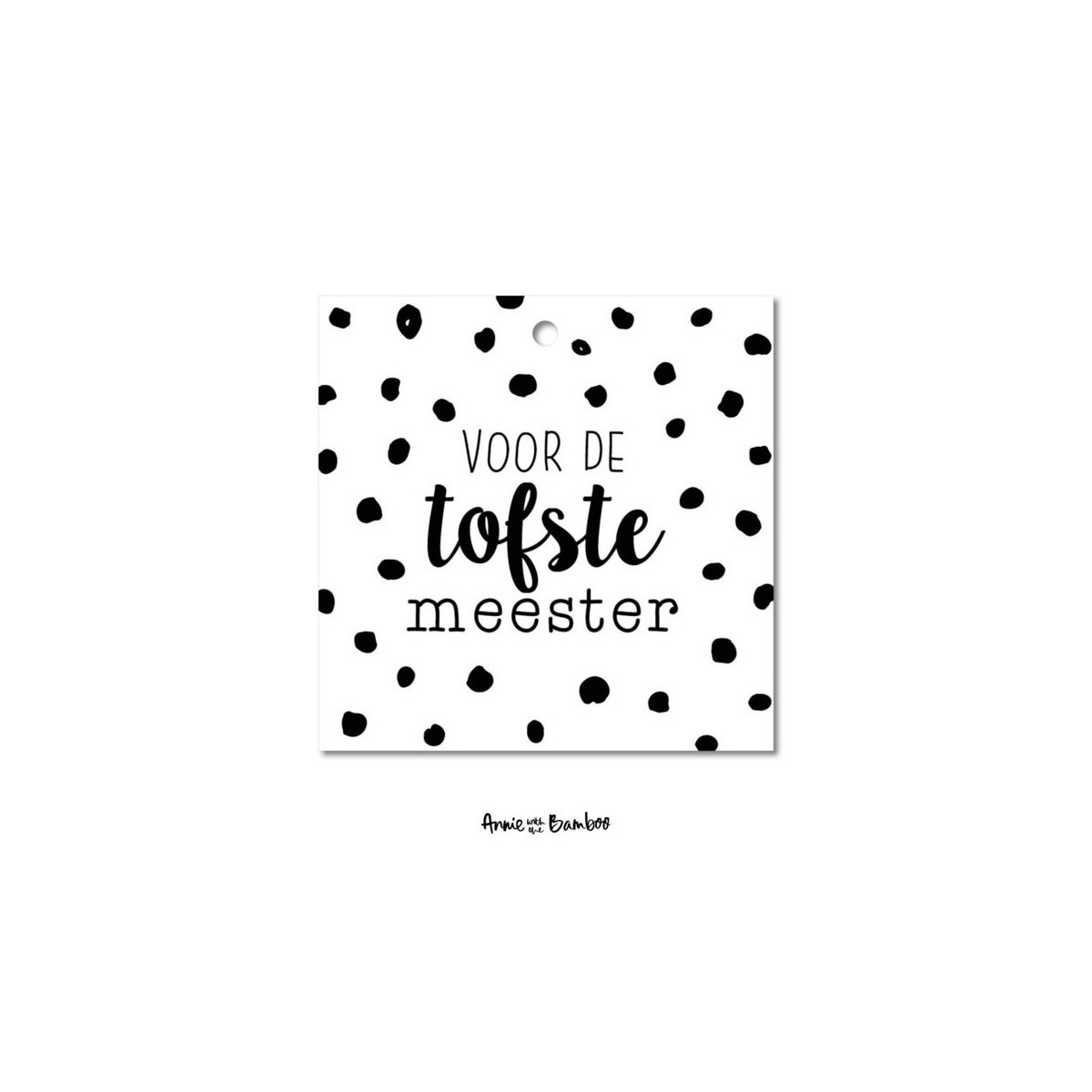 tofste meester kadolabel