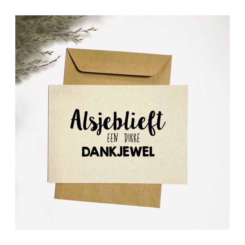 kaart alsjeblieft dikke dankjewel