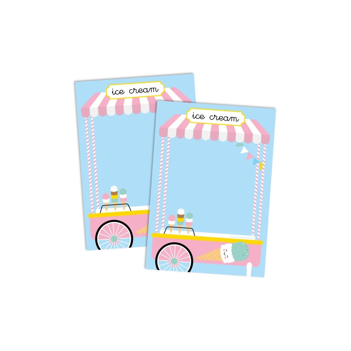 schrijfblok ijscokar