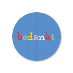 sticker bedankt ruit