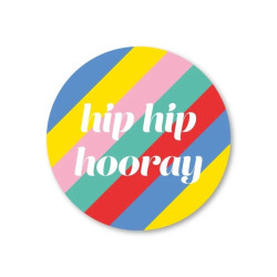 sticker hip hip hooray streepjes