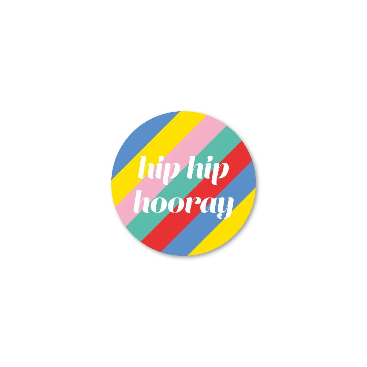 sticker hip hip hooray streepjes