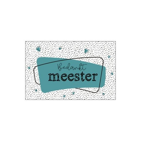 mini kaart bedankt meester