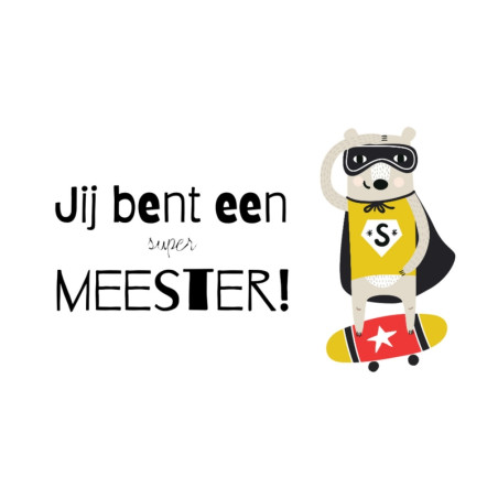 minikaart super meester beer