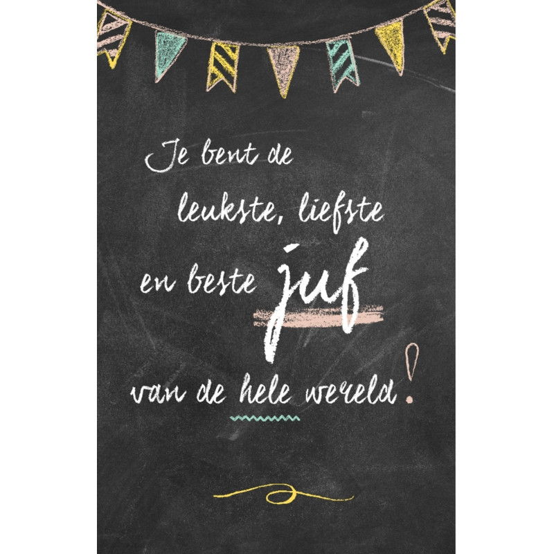 mini kaart beste liefste juf