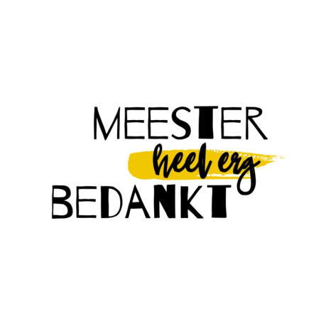kaart meester heel erg bedankt