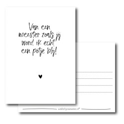 kaart meester potje blij