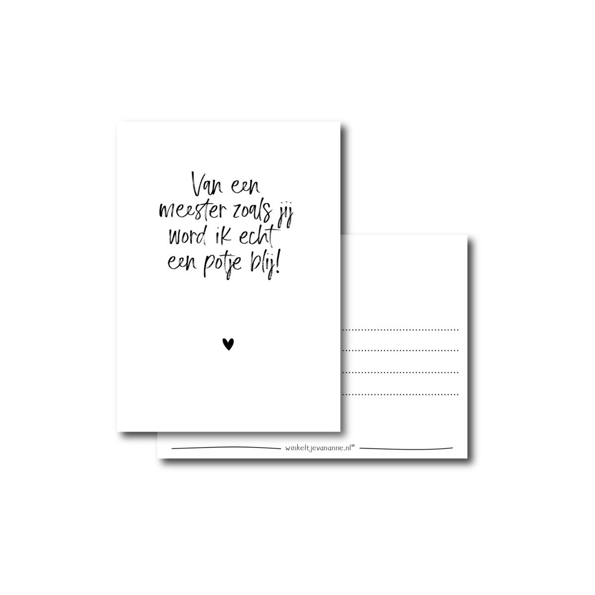 kaart meester potje blij
