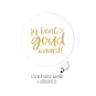 sticker goud waard wit