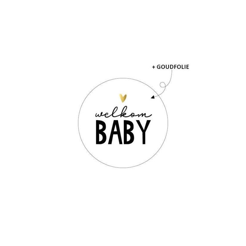 sticker welkom baby