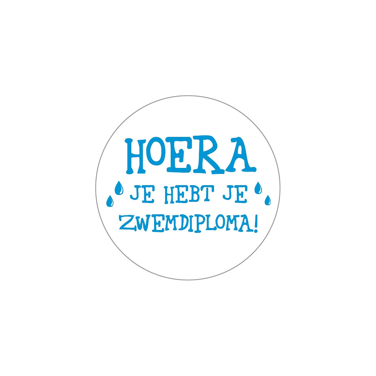 sticker zwemdiploma blauw