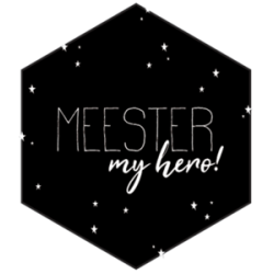 sticker meester my hero