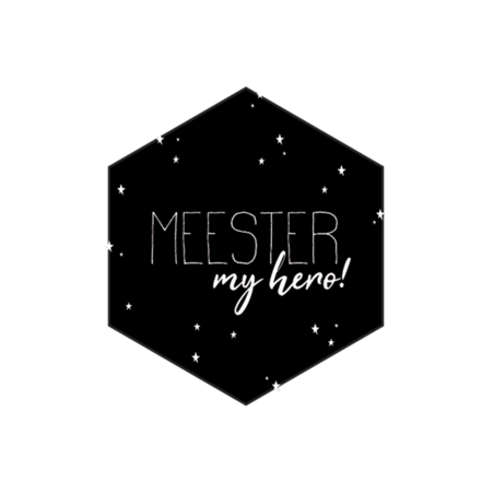 sticker meester my hero