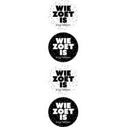 stickermix zoet is krijgt lekkers