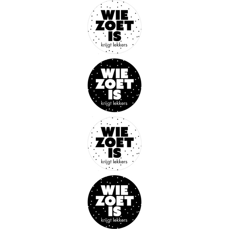 stickermix zoet is krijgt lekkers