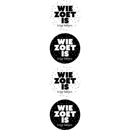 stickermix zoet is krijgt lekkers