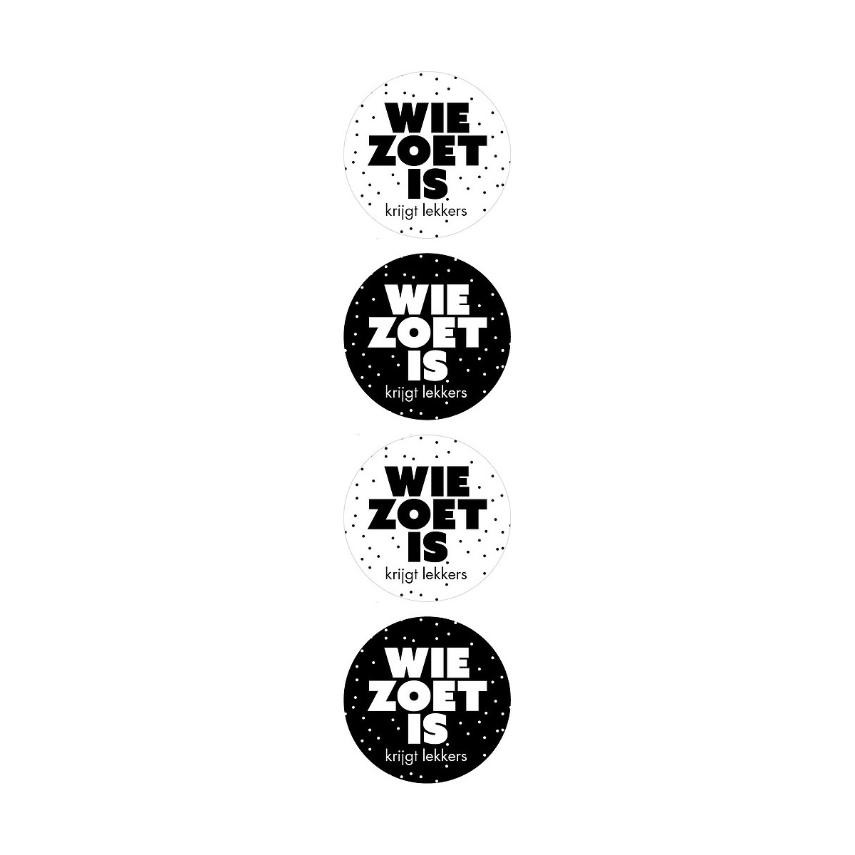 stickermix zoet is krijgt lekkers